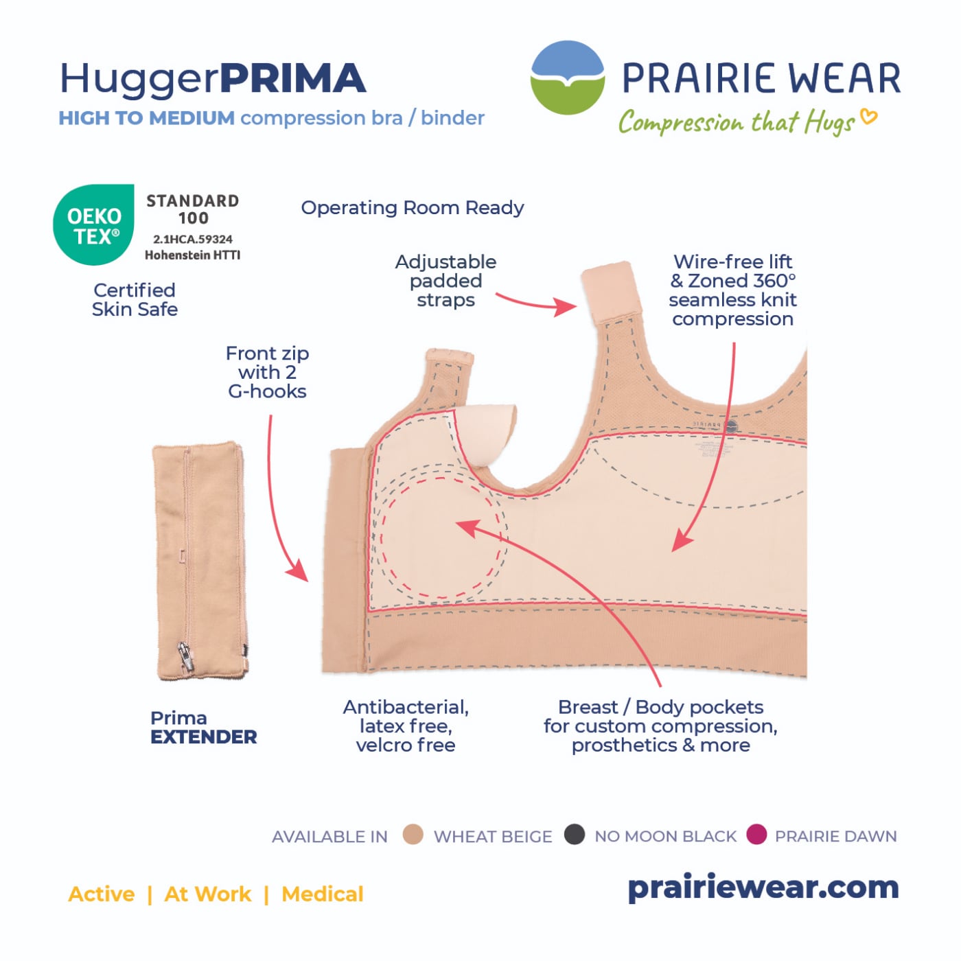 Prairie Wear Hugger Compression Bra